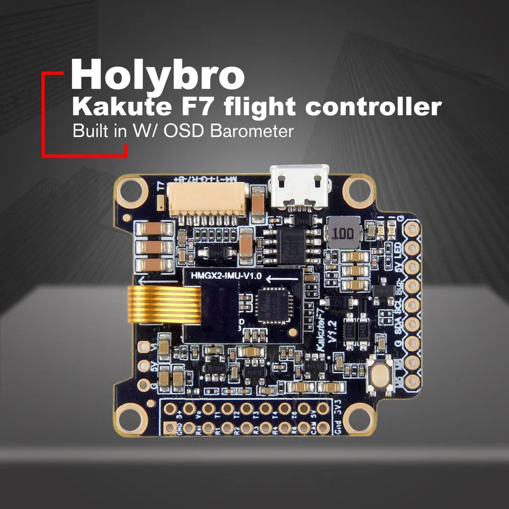 Holybro Kakute F7 STM32F745 Flight Controller Module W/ OSD Barometer RC FPV Racing Drone Quadcopter Accessories
Holybro Kakute F7 STM32F745 Flight Controller Module W/ OSD Barometer RC FPV Racing Drone Quadcopter Accessories