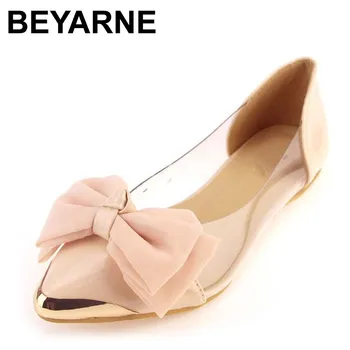 BEYARNE Hot-selling ol princess shoes bow transparent film shoes metal flat pointed toe flatsLarge size 35 -43
BEYARNE Hot-selling ol princess shoes bow transparent film shoes metal flat pointed toe flatsLarge size 35 -43
