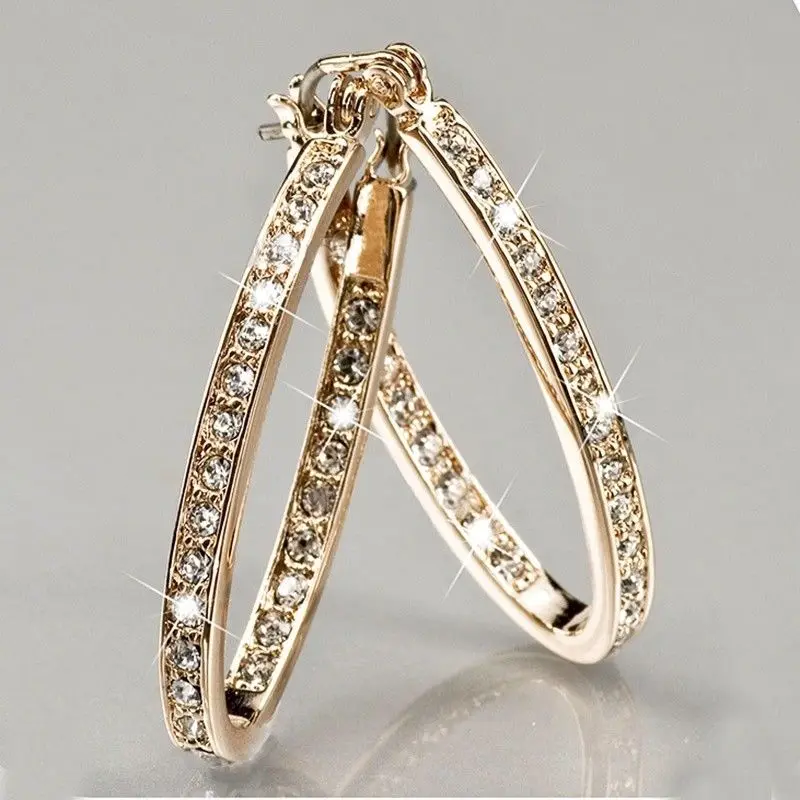 New Trendy Big U Shape Crystal Hoop Earrings For Women Jewelry Silver/Gold Color Round Circle Loop Earring Party Gift Z4N949
New Trendy Big U Shape Crystal Hoop Earrings For Women Jewelry Silver/Gold Color Round Circle Loop Earring Party Gift Z4N949