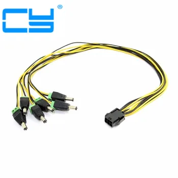 ATX PCI-E PCI Express PCIE 6pin to 5pcs DC 5.5X2.1mm Plugs of Gridseed Mini 60cm power cord cable
ATX PCI-E PCI Express PCIE 6pin to 5pcs DC 5.5X2.1mm Plugs of Gridseed Mini 60cm power cord cable