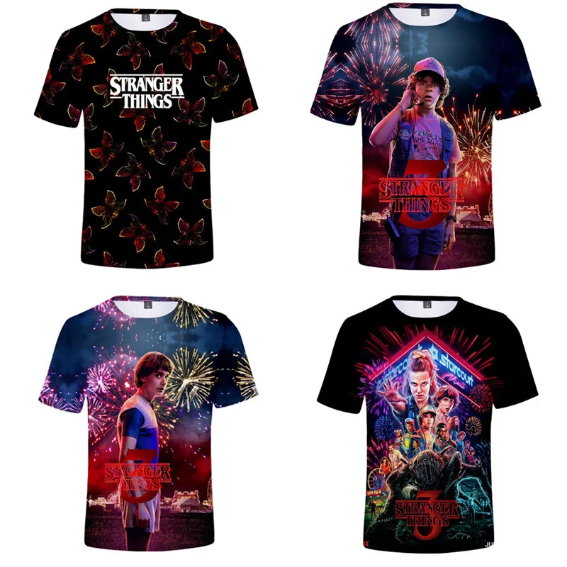 Hot Anime Stranger Things t shirt Women/Men Short Sleeve Cotton Shirt Tops Tees Men's summer Hip-hop T-shirt Cosplay Costume
Hot Anime Stranger Things t shirt Women/Men Short Sleeve Cotton Shirt Tops Tees Men's summer Hip-hop T-shirt Cosplay Costume