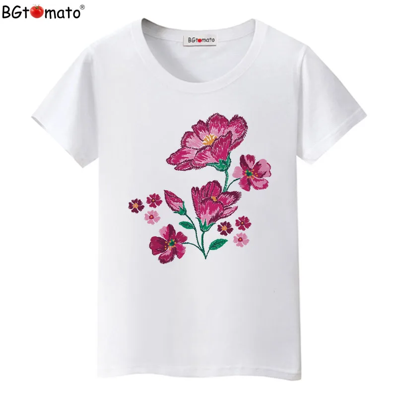 BGtomato New women t-shirt sweet flower printing T shirt short sleeve o-neck summer fashion tees ladies streetwear casual tops
BGtomato New women t-shirt sweet flower printing T shirt short sleeve o-neck summer fashion tees ladies streetwear casual tops