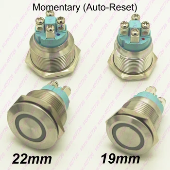 50PCS 19MM/22MM Stainless Steel Metal Button Switch illuminated Ring LED 12V Momentary Push Not Fixed No Need Soldering
50PCS 19MM/22MM Stainless Steel Metal Button Switch illuminated Ring LED 12V Momentary Push Not Fixed No Need Soldering