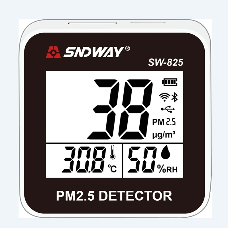 Лазерный детектор газа SNDWAY PM2.5 цифровой монитор качества воздуха мини ЖК-дисплей