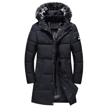 Winter male models down jacket casual warm coat solid color hooded cotton jacket long coat large size 
Winter male models down jacket casual warm coat solid color hooded cotton jacket long coat large size