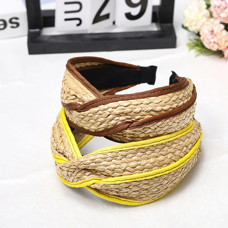 Vintage Rafi grass Hair Bands For Women Turban Hairband Handmade Headband Knot Ladies haarband haar accessoires gumki do wlosow
Vintage Rafi grass Hair Bands For Women Turban Hairband Handmade Headband Knot Ladies haarband haar accessoires gumki do wlosow