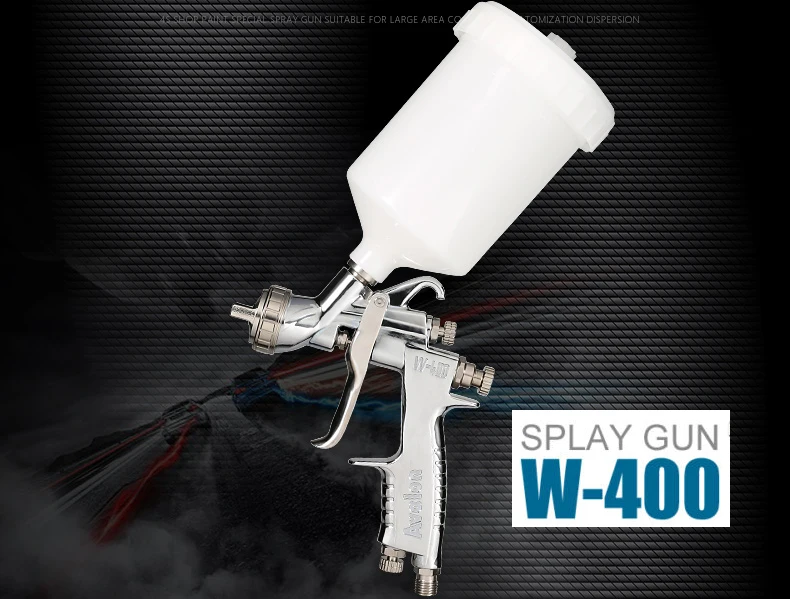 HVLP Air Spray Gun W 400 142G 1 4 мм гравитационная подача Auto Paint грунтовка для автомобилей с 600cc