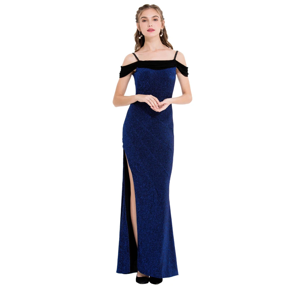 Angel-fashions Women's Boat Neck Off Shoulder Evening Dresses Long Pleated Slit Party Gown Maxi Blue 430
Angel-fashions Women's Boat Neck Off Shoulder Evening Dresses Long Pleated Slit Party Gown Maxi Blue 430