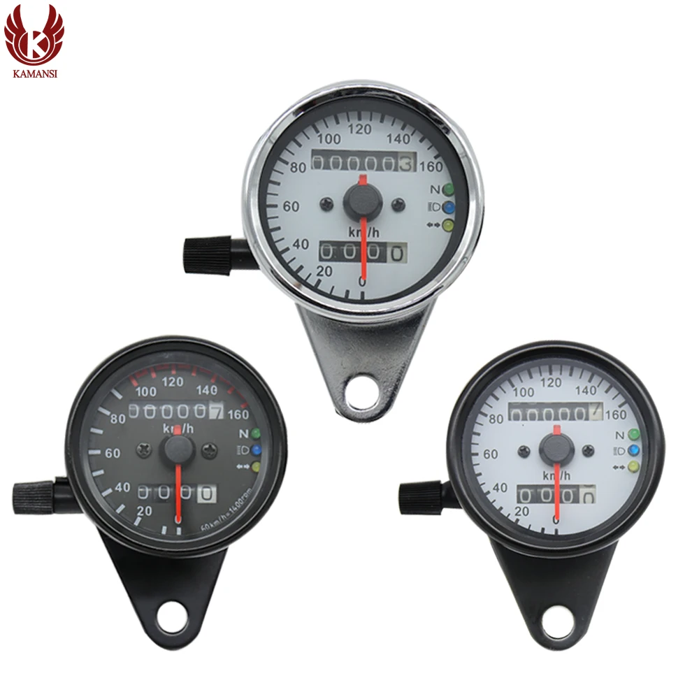 Universal 12V Motorcycle Speedometer Odometer Motorcycle Dual Speed Meter with LED Singnal Light Positions Steering Light Retro
Universal 12V Motorcycle Speedometer Odometer Motorcycle Dual Speed Meter with LED Singnal Light Positions Steering Light Retro