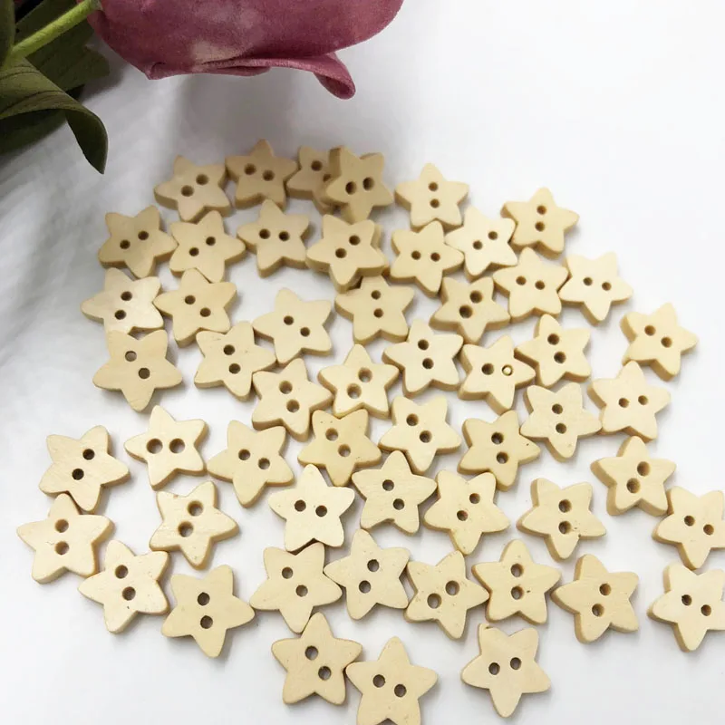 100PCS Natural Color Star Wood Buttons Sewing Scrapbooking Clothing Handwork Gift Home Decor Card Making DIY 13MM Buttons WB567
100PCS Natural Color Star Wood Buttons Sewing Scrapbooking Clothing Handwork Gift Home Decor Card Making DIY 13MM Buttons WB567