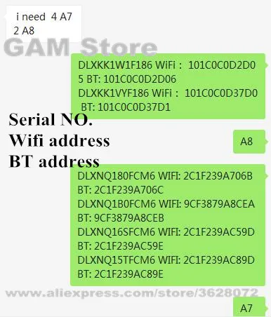 For Pad iCloud Unlock Serial Number Wifi Address PAD 2/3/4/5/6/Air1/Air2/mini1/mini2/mini3/Pro A6 A7 A8 A9 A10 Serial NO. SN
For Pad iCloud Unlock Serial Number Wifi Address PAD 2/3/4/5/6/Air1/Air2/mini1/mini2/mini3/Pro A6 A7 A8 A9 A10 Serial NO. SN