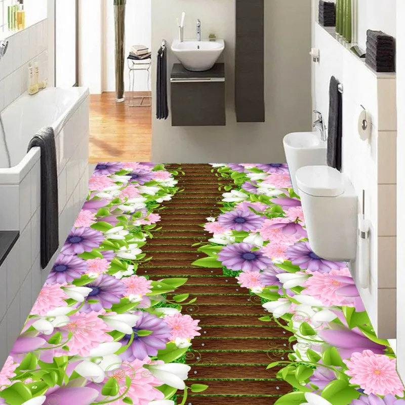 Free Shipping Flowers trees board path 3D stereo custom Toilets bathroom aisle Self-adhesive wallpaper mural
Free Shipping Flowers trees board path 3D stereo custom Toilets bathroom aisle Self-adhesive wallpaper mural