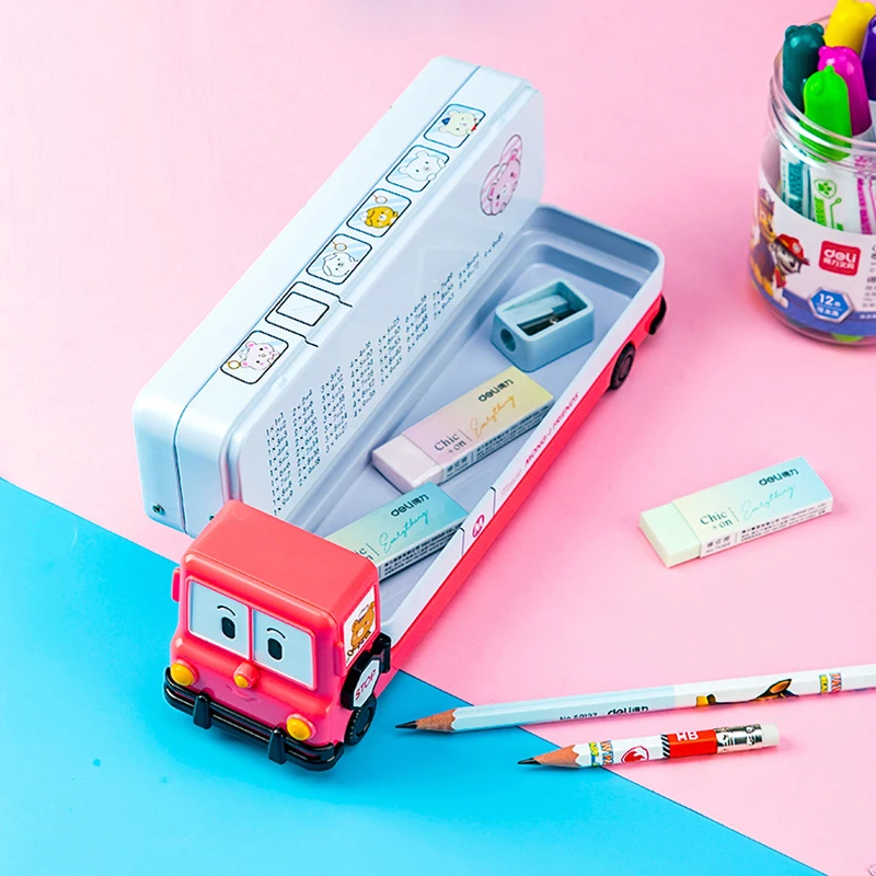 Kids Metal Car Bus Pencil Case with Pencil Sharpener Children Pencil Box Case Bag Pen Box Cartoon School Stationery C15 D20
Kids Metal Car Bus Pencil Case with Pencil Sharpener Children Pencil Box Case Bag Pen Box Cartoon School Stationery C15 D20