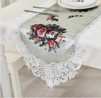 With Lace Floral Table Runner Table Banner Table Cover Desk Mat Home Textile Table Decoration Family Gift
With Lace Floral Table Runner Table Banner Table Cover Desk Mat Home Textile Table Decoration Family Gift