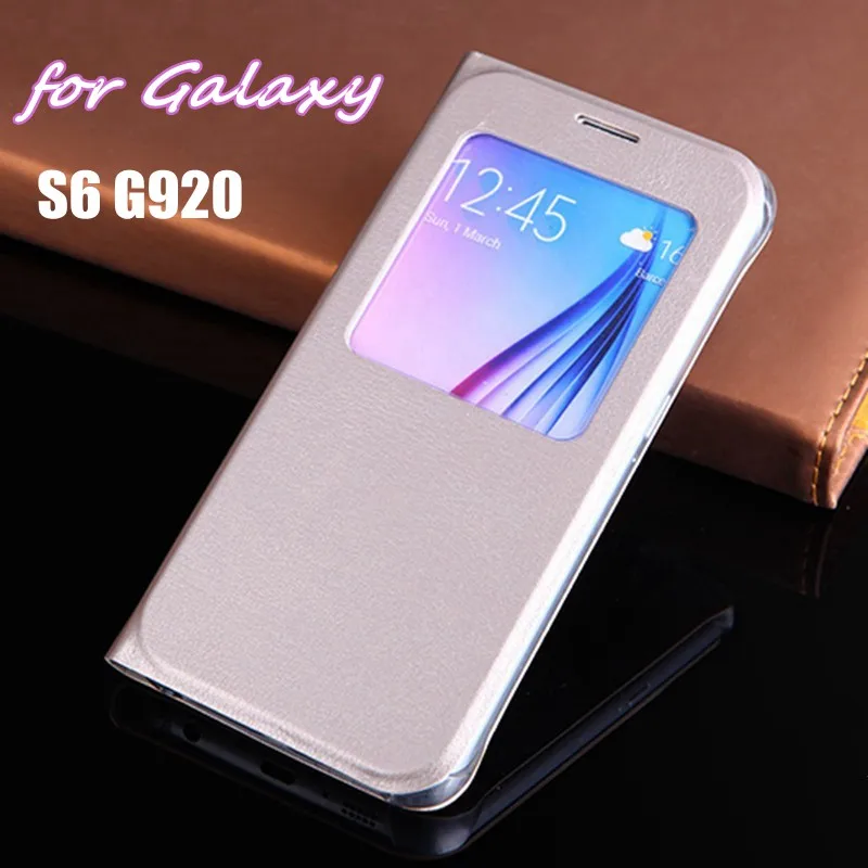 Slim Window View Shell Phone Sleeve Bag Shockproof Case Flip Back Cover Mask For Samsung Galaxy S6 G920 G920F G920H Fundas Coque
Slim Window View Shell Phone Sleeve Bag Shockproof Case Flip Back Cover Mask For Samsung Galaxy S6 G920 G920F G920H Fundas Coque