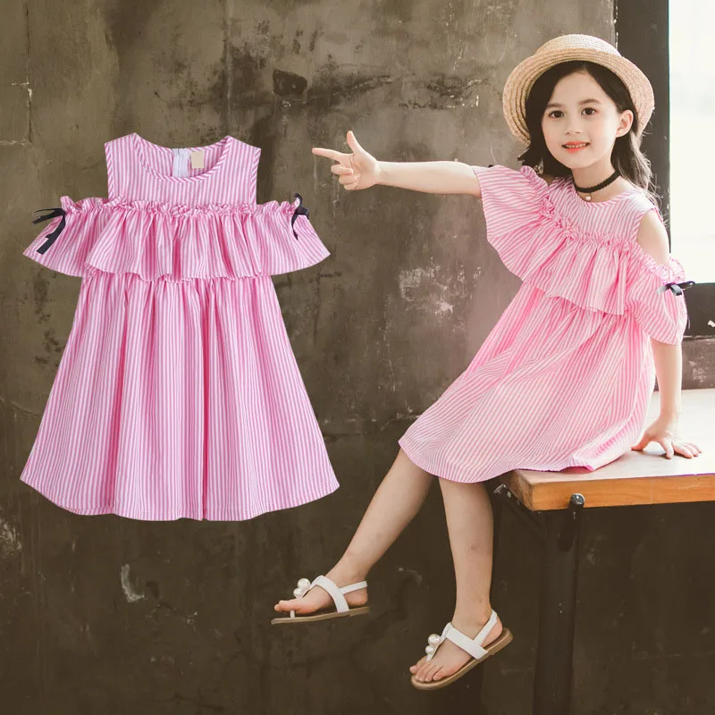 2019 Summer Girls Dress Ruffles Off Shoulder Children Clothing Cotton Striped Kids Dresses for Girls Clothes 4 6 8 10 12 Years
2019 Summer Girls Dress Ruffles Off Shoulder Children Clothing Cotton Striped Kids Dresses for Girls Clothes 4 6 8 10 12 Years