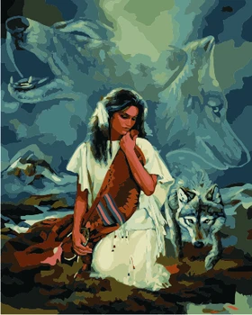 Frameless Picture On Wall Acrylic Paint By Numbers Diy Painting Oil Painting Coloring By Numbers Beautiful women and the Wolf
Frameless Picture On Wall Acrylic Paint By Numbers Diy Painting Oil Painting Coloring By Numbers Beautiful women and the Wolf