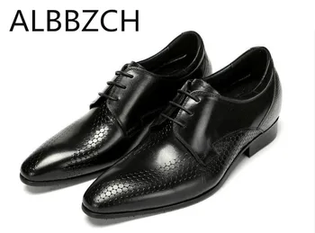 Inside height increase genuine leather men shoes mens wedding dress shoes men pointed toe lace fashion trend career work shoes
Inside height increase genuine leather men shoes mens wedding dress shoes men pointed toe lace fashion trend career work shoes