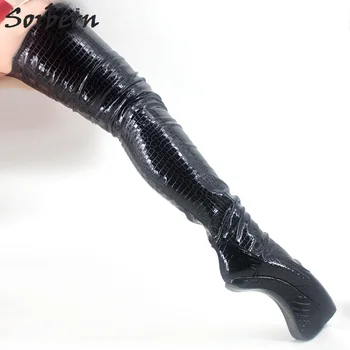 Sorbern Snake Skin Over The Knee Boots Ballet Hoof Heels Black Booties Size 6 Custom Wide Calf Thigh Womens Long Boots Sale
Sorbern Snake Skin Over The Knee Boots Ballet Hoof Heels Black Booties Size 6 Custom Wide Calf Thigh Womens Long Boots Sale