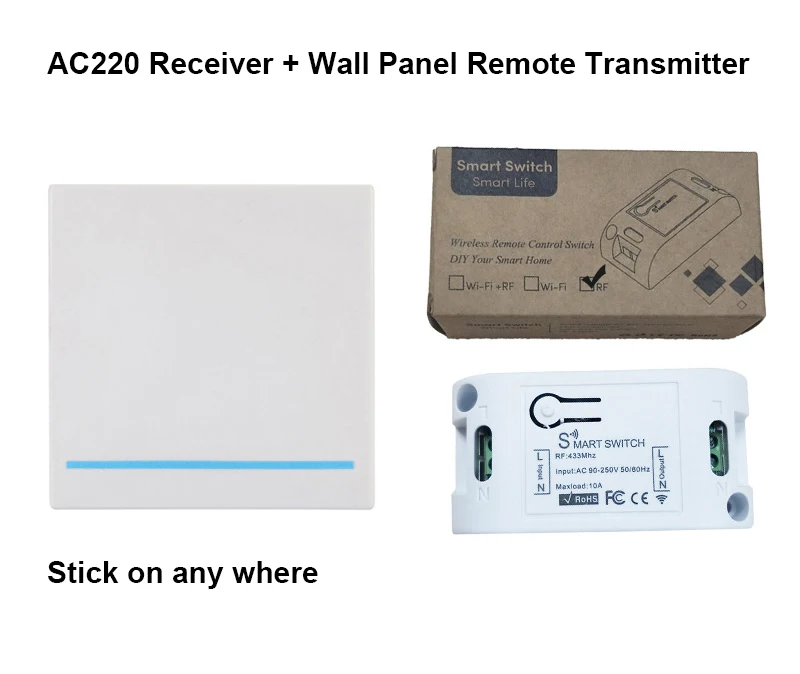 Wireless Remote Control Switch AC 220V Receiver Wall Panel Remote Transmitter Hall Bedroom Ceiling Lights Wall Lamps Wireless TX
Wireless Remote Control Switch AC 220V Receiver Wall Panel Remote Transmitter Hall Bedroom Ceiling Lights Wall Lamps Wireless TX