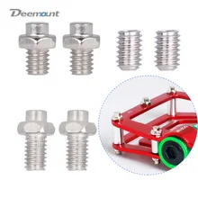 Deemount 10 adet M4 bisiklet pedalı çiviler çelik Anti-kayak cıvata Pin tırnak döngüsü pedallar bisiklet aksesuarları(China)