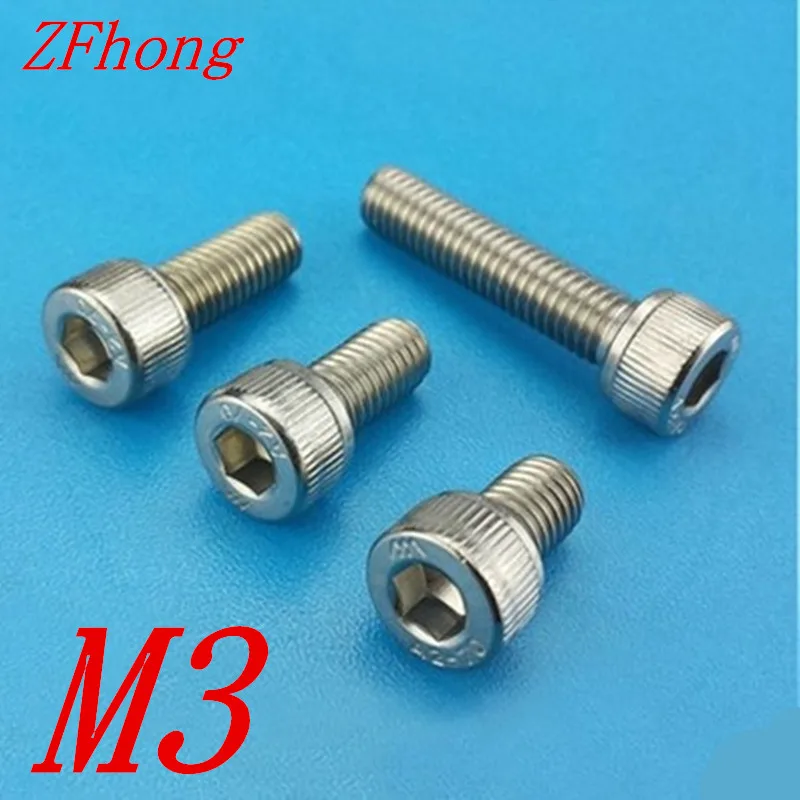 20PCS m3 socket cap head screw DIN912 stainless steel hex hexagon socket Allen Bolt m3*5/6/8/10/12/14/16/18/20/25/30/35/40
20PCS m3 socket cap head screw DIN912 stainless steel hex hexagon socket Allen Bolt m3*5/6/8/10/12/14/16/18/20/25/30/35/40