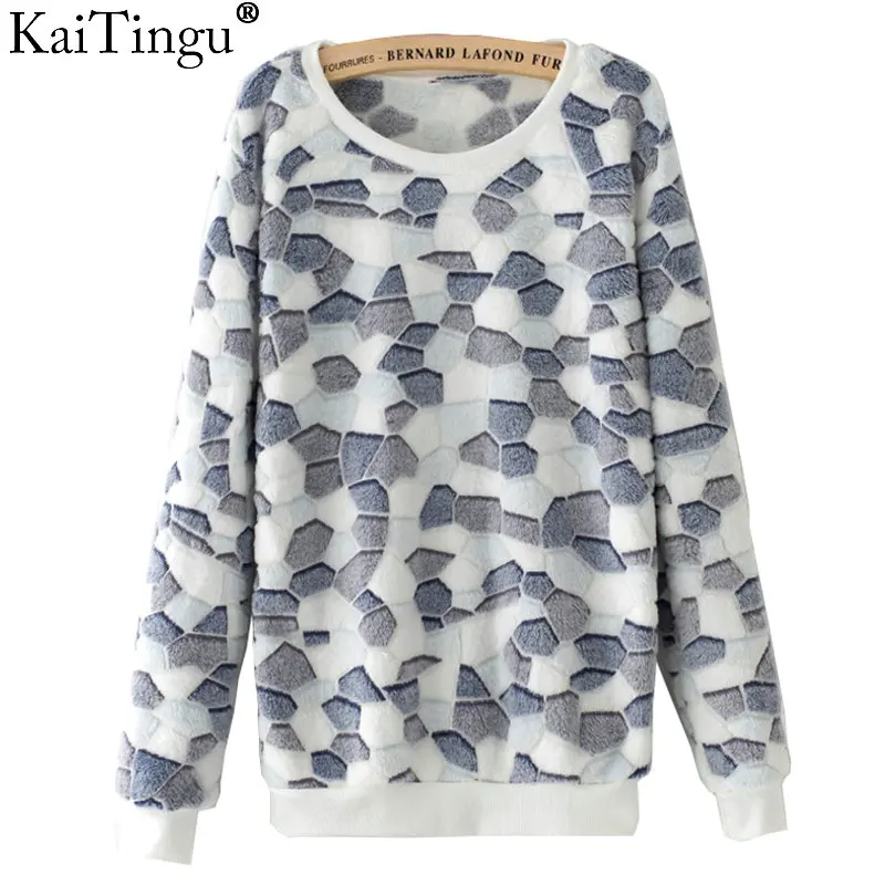 Image KaiTingu 2016 Brand Fashion Autumn Long Sleeve Tracksuit Women Hoodies Harajuku Heart Love Flannel Pullover Sweatshirt Plus Size