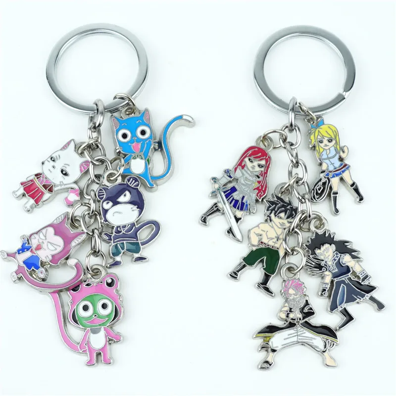 Japan Anime FAIRY TAIL Keychain Keyring 5 in 1 set Alloy Metal Pendants Cartoon Key Ring Cosplay Accessories Collection Gift New
Japan Anime FAIRY TAIL Keychain Keyring 5 in 1 set Alloy Metal Pendants Cartoon Key Ring Cosplay Accessories Collection Gift New