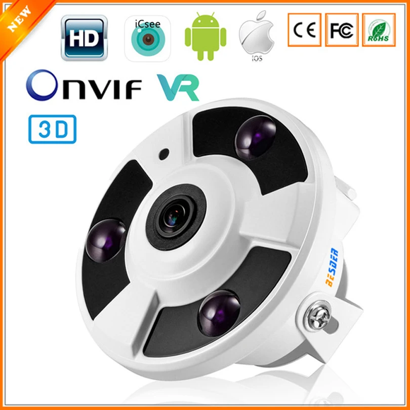 BESDER 1080P Fisheye VR DC12V/POE48V IP Camera Electronic PTZ 180 Panoramic Onvif Email Alarm IR-Cut P2P Security CCTV Camera
BESDER 1080P Fisheye VR DC12V/POE48V IP Camera Electronic PTZ 180 Panoramic Onvif Email Alarm IR-Cut P2P Security CCTV Camera