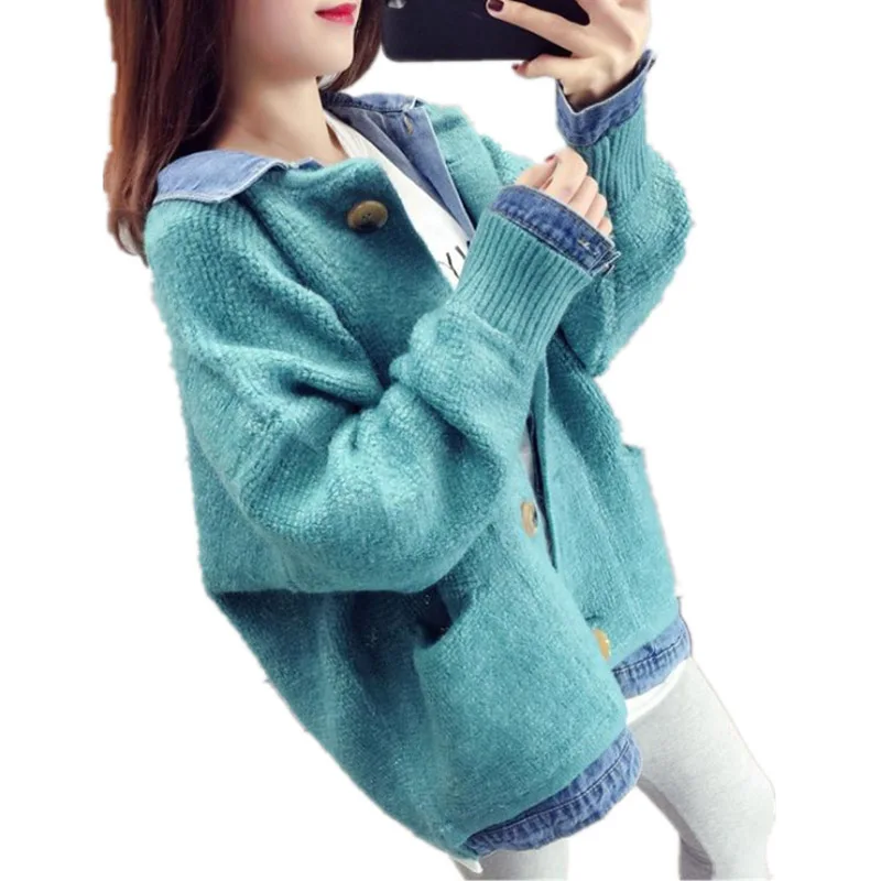 2019 New Fashion Spring Women's Cardigan Large Size Sweater Stitching Knit Fake Two Loose Cardigan Sweater Casual Female M064
2019 New Fashion Spring Women's Cardigan Large Size Sweater Stitching Knit Fake Two Loose Cardigan Sweater Casual Female M064