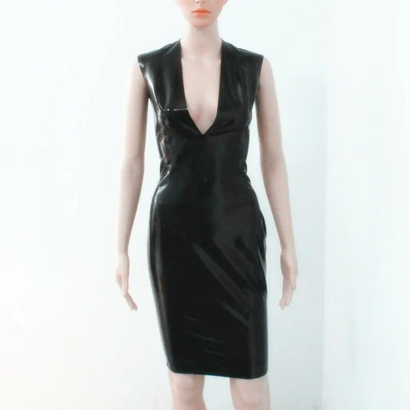 MONNIK latex Sexy V-neck Latex Dress with Back Zipper Fashion Women Celebrity Dresses Party
MONNIK latex Sexy V-neck Latex Dress with Back Zipper Fashion Women Celebrity Dresses Party