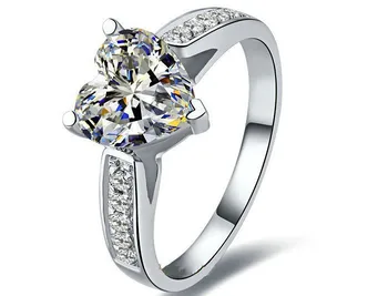 Lovely Heart Shape Sterling White Gold 18K Ring 1CT Semi Mount Diamond Women Gold Wedding Ring Best Propose Jewelry
Lovely Heart Shape Sterling White Gold 18K Ring 1CT Semi Mount Diamond Women Gold Wedding Ring Best Propose Jewelry