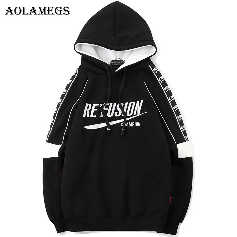 Aolamegs Hoodies Men Letter Fleece Thick Hooded Pullover Sweatshirt Men High Street Fashion Hip Hop Hoodie Autumn Streetwear
Aolamegs Hoodies Men Letter Fleece Thick Hooded Pullover Sweatshirt Men High Street Fashion Hip Hop Hoodie Autumn Streetwear