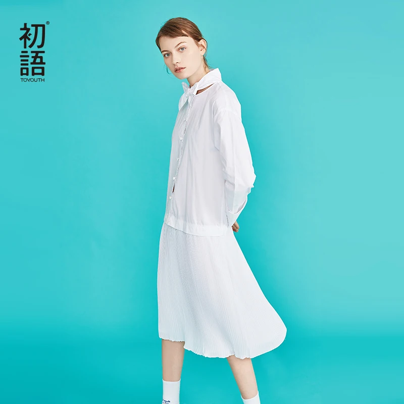 Toyouth Bow-Tie Midi Dresses Women Autumn Loose Long Sleeve Oversized Shirts Dress All-match Solid Bodycon Vestidos Mujer
Toyouth Bow-Tie Midi Dresses Women Autumn Loose Long Sleeve Oversized Shirts Dress All-match Solid Bodycon Vestidos Mujer