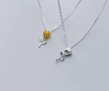 1pc 6MM*12MM women's 100% real. Sterling Silver 925 Fine Jewelry White/Gold Rose flowers Pendant Choker Necklace GTLX1894
1pc 6MM*12MM women's 100% real. Sterling Silver 925 Fine Jewelry White/Gold Rose flowers Pendant Choker Necklace GTLX1894