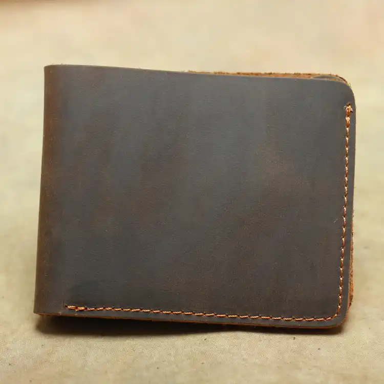 distressed leather purse