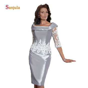 Square Neck Elegant Women Formal Party Dresses 2019 Knee Length Mother of the Bride Dress with 3/4 Sleeve Appliques Beaded D1049
Square Neck Elegant Women Formal Party Dresses 2019 Knee Length Mother of the Bride Dress with 3/4 Sleeve Appliques Beaded D1049