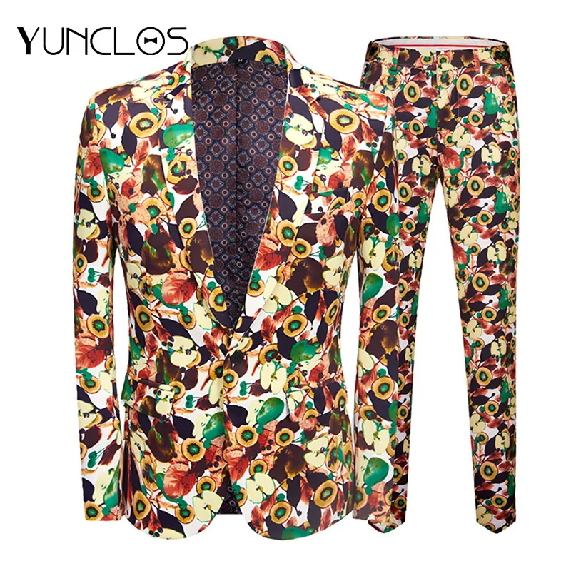 YUNCLOS Men's Printed Slim Fit Suits 2 Pieces Jacket & Pant Wedding Party Prom Suits One Button Single Breasted Men Suits
YUNCLOS Men's Printed Slim Fit Suits 2 Pieces Jacket & Pant Wedding Party Prom Suits One Button Single Breasted Men Suits
