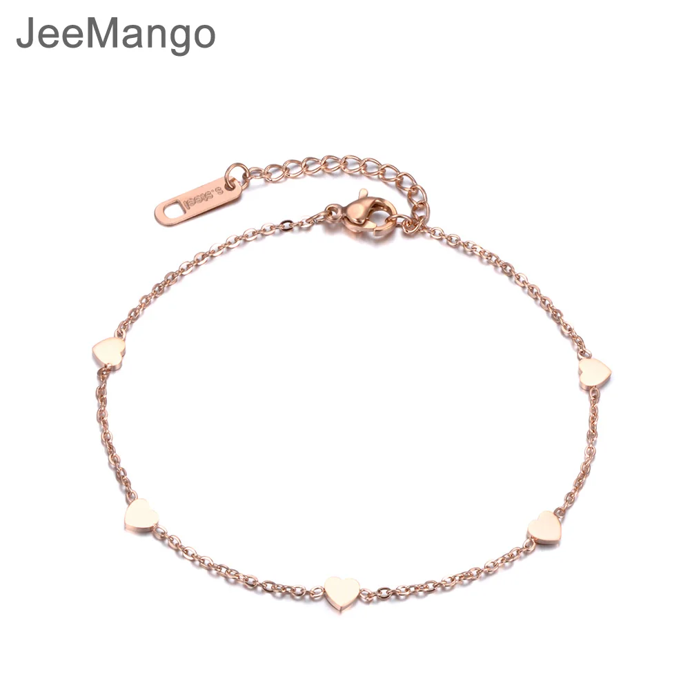 JeeMango Simple Design Stainless Steel Bracelet Rose Gold Link Chain Mini Hearts Lover Bracelet Sweety Style For Girl B18183
JeeMango Simple Design Stainless Steel Bracelet Rose Gold Link Chain Mini Hearts Lover Bracelet Sweety Style For Girl B18183