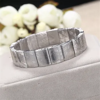 Genuine Natural Gibeon Meteorite Moldavite Rectangle Bracelets Bangle Stretch Crystal Beads 925 Silver Only One
Genuine Natural Gibeon Meteorite Moldavite Rectangle Bracelets Bangle Stretch Crystal Beads 925 Silver Only One