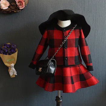 2017 new children girl autumn winter clothing set girls plaid jacket + skirt 2pcs suits kids fashion classic clothes sets
2017 new children girl autumn winter clothing set girls plaid jacket + skirt 2pcs suits kids fashion classic clothes sets