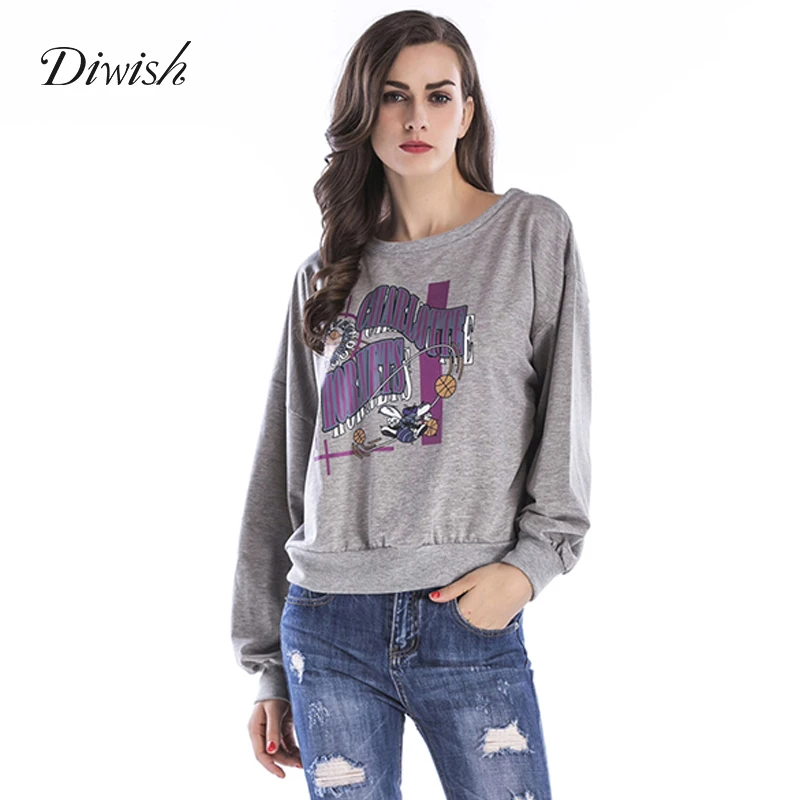 Diwish Sweatshirt Women Casual Loose Tops Long Sleeve Tops Print Sweatshirt Pullovers Gray O-Neck Comfortable Tops Fashion 2019
Diwish Sweatshirt Women Casual Loose Tops Long Sleeve Tops Print Sweatshirt Pullovers Gray O-Neck Comfortable Tops Fashion 2019