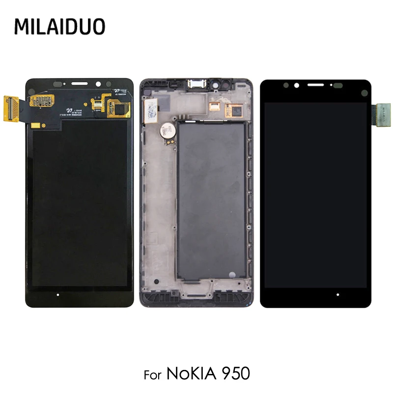 LCD Display For Nokia Lumia 950 RM-1104 RM-1118 Touch Screen Digitizer Assembly Replacement Black With Frame 5.2
LCD Display For Nokia Lumia 950 RM-1104 RM-1118 Touch Screen Digitizer Assembly Replacement Black With Frame 5.2