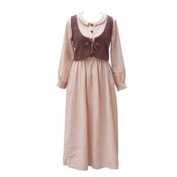 Spring Autumn Women Vintage French Pastoral Style Long Sleeve Cotton Vest+Dress Two piece Suits Cinderella dress
Spring Autumn Women Vintage French Pastoral Style Long Sleeve Cotton Vest+Dress Two piece Suits Cinderella dress