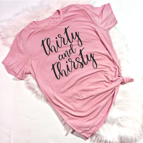 Skuggnas Casual Shrot Sleeve Tee Thirty and Thirsty T-Shirt Thirty Af Squad 30th Tee Birthday Party Gift Tops aesthetic t shirt
Skuggnas Casual Shrot Sleeve Tee Thirty and Thirsty T-Shirt Thirty Af Squad 30th Tee Birthday Party Gift Tops aesthetic t shirt