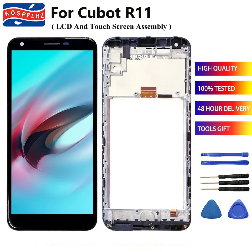 For Cubot R11 LCD Display + 720x1440 Touch Screen Digitizer Assembly + Frame Replacement 5.5 inch Cubot R11 LCD Screen + Tools
For Cubot R11 LCD Display + 720x1440 Touch Screen Digitizer Assembly + Frame Replacement 5.5 inch Cubot R11 LCD Screen + Tools