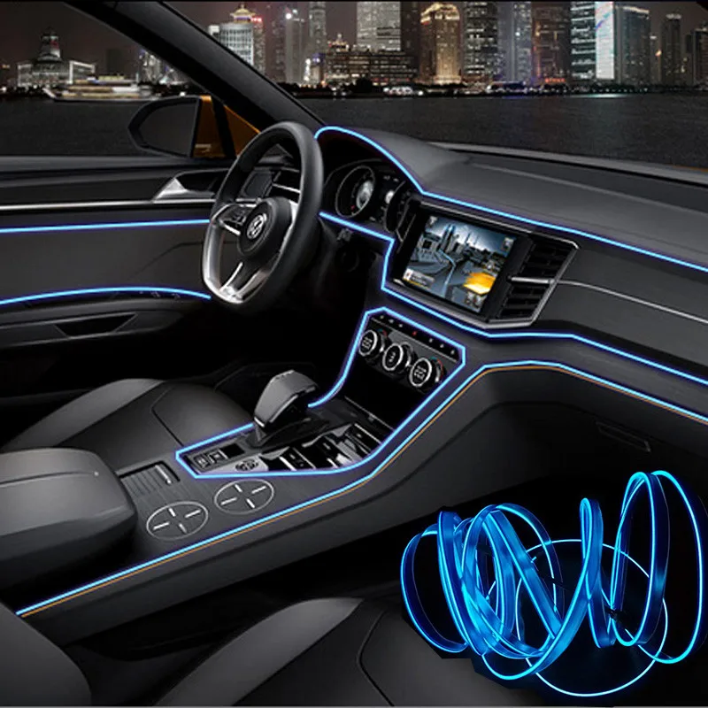 Car Interior Lighting Auto LED Strip 1M/3M Garland EL Wire Rope Tube Line flexible Neon Light With 12V USB Cigarette Drive
Car Interior Lighting Auto LED Strip 1M/3M Garland EL Wire Rope Tube Line flexible Neon Light With 12V USB Cigarette Drive