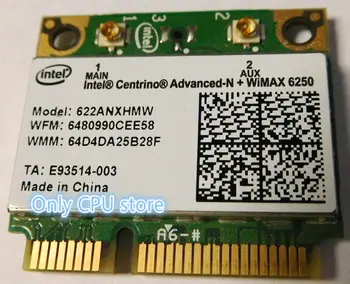 Wireless card For Centrino Advanced-N + WiMAX Intel 6250 Wireless MINI PCI-E Dual Band Card 622ANXHMW 802.11a/b/g/n 300 Mbps
Wireless card For Centrino Advanced-N + WiMAX Intel 6250 Wireless MINI PCI-E Dual Band Card 622ANXHMW 802.11a/b/g/n 300 Mbps
