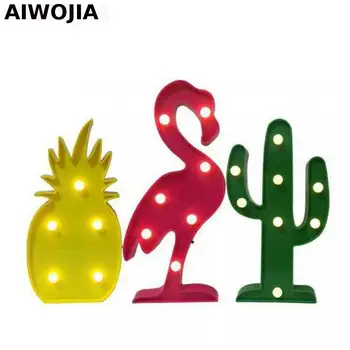 3D LED Flamingo Lamp Pineapple Cactus Light Romantic Night Lamp Table Lamp Marquee LED Nightlight Home Christmas Decoration
3D LED Flamingo Lamp Pineapple Cactus Light Romantic Night Lamp Table Lamp Marquee LED Nightlight Home Christmas Decoration