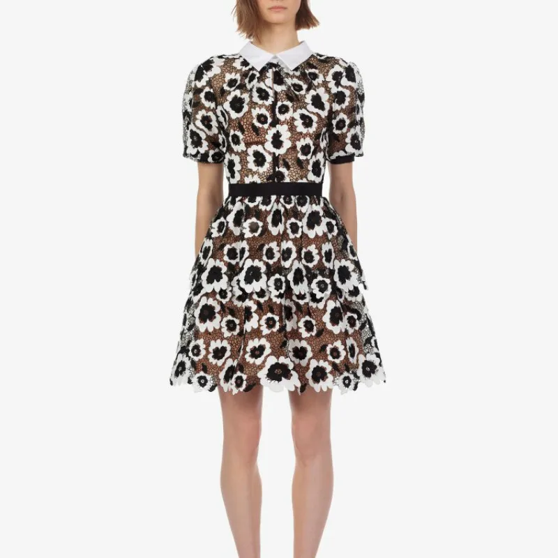 New Self Portrait Dress Sexy Lace Hollow Out Aline Mini Sundress Sweet Peter Pan Collar Florals Party Dresses Celebrity Vestidos
New Self Portrait Dress Sexy Lace Hollow Out Aline Mini Sundress Sweet Peter Pan Collar Florals Party Dresses Celebrity Vestidos